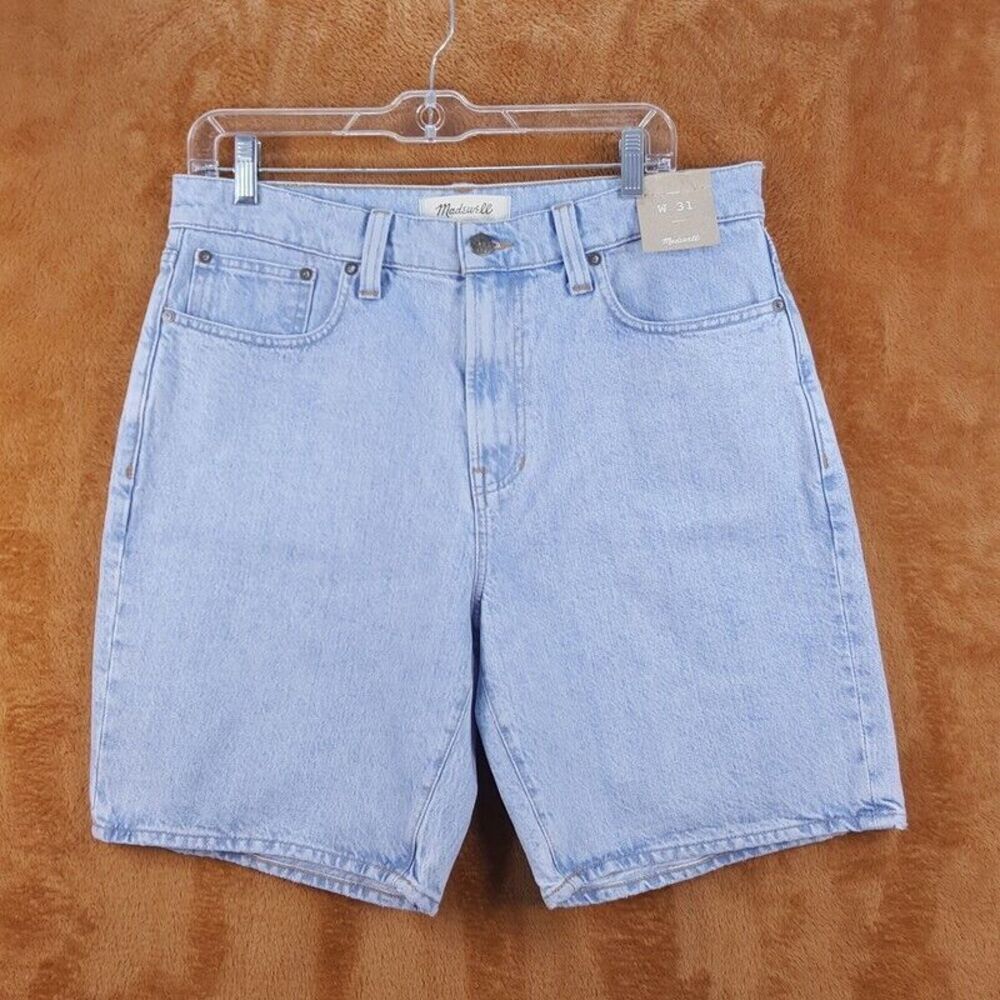 MADEWELL Mens Shorts Size 31 Blue Jean Medium Wash Denim 8"